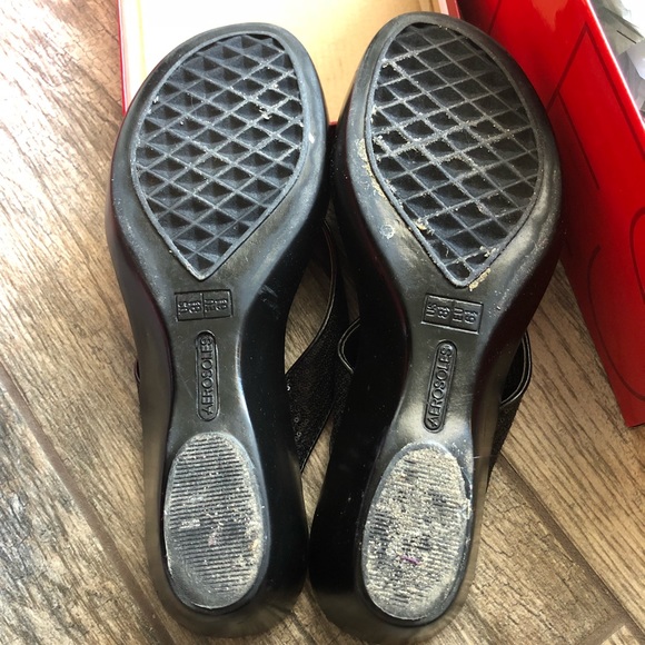 Black wedge sandals - Picture 2 of 3